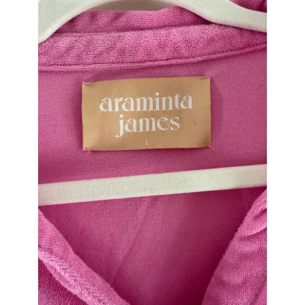 Anthropologie Araminta James Swim Womens Pink Terry Shirt Set Coverup Large - Picture 7 of 15